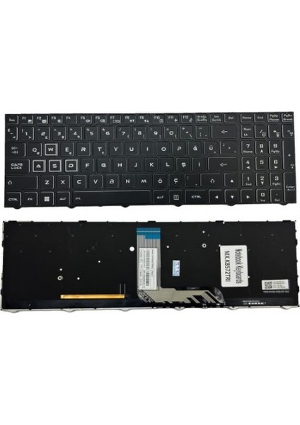 Monster V13.2 V13.3 A5 V16.1 A5 V16.2 A5 V16.3 Notebook Klavye (Siyah Klavye RGB Aydınlatmalı Tr)