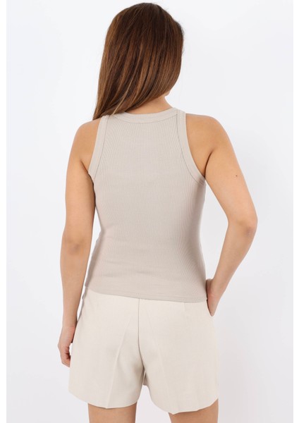 Kadın 3’lü Premium Pamuklu Fitilli Bej Krem Siyah Atlet indirimleri