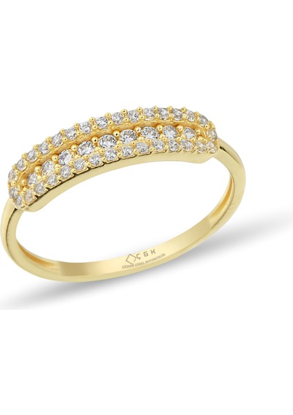 Taşlı Altın Yüzük YZKKCGK027