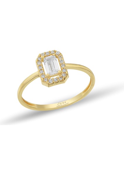 Baget Taşlı Altın Yüzük YZKKCGK024