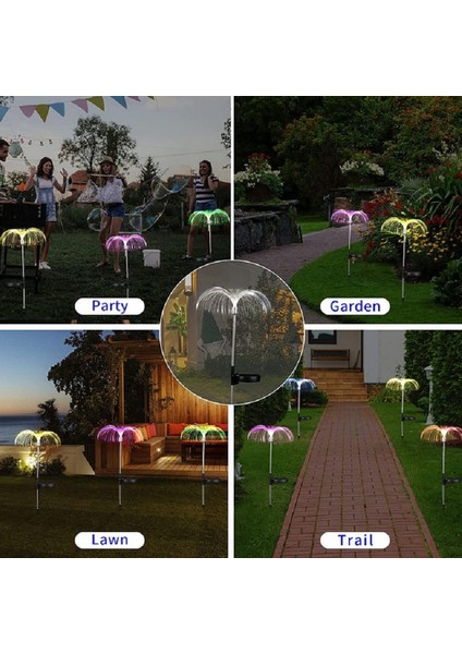 Jellyfish Solar Garden Lights Güneş Enerjili Bahçe Aydınlatması Denizanası Görünüm