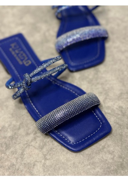 Günlük Kadın Terlik Tek Bantlıtaşlı Alçak Topuklu Küt Burunlu Rahat Taban Hafif 09 modelleri