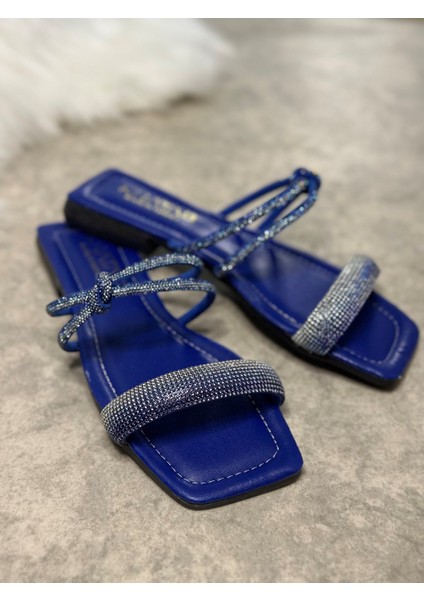 Günlük Kadın Terlik Tek Bantlıtaşlı Alçak Topuklu Küt Burunlu Rahat Taban Hafif 09 fırsatları