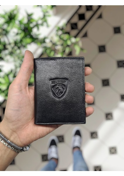 Peugeot Logolu Deri Araç Ruhsat Kılıfı Isme Özel Çanta Erkek Kadın Modeli