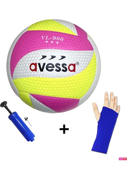 VL-900 Yumuşak Yapıştırma Voleybol Topu Pompa ve Kolluk Set