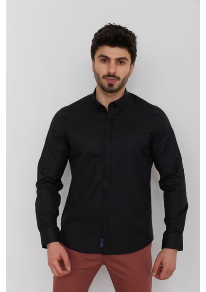 Caz 2007 - 2017 Uzun Kol Erkek Düz Renk Vual Gömlek fiyatları