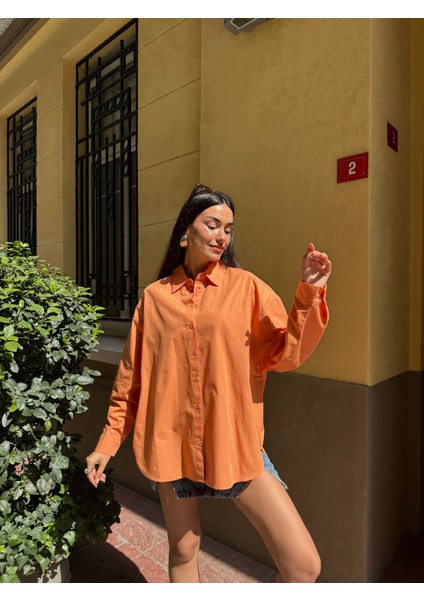 Oranj Geniş Kesim Basic Gömlek 27202 indirimleri