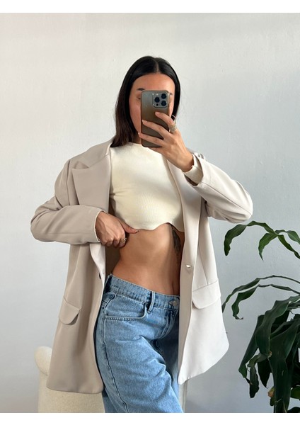 Taş Oversize Blazer Ceket 24022 modelleri