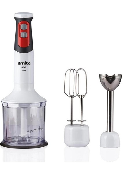 Diva Blender Seti GH21590 El Blender 1200 W Beyaz C / F Plastik  li P