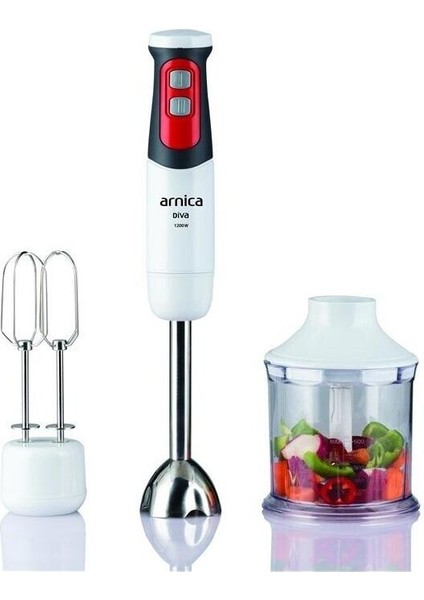 Diva Blender Seti GH21590 El Blender 1200 W Beyaz C / F Plastik  li P