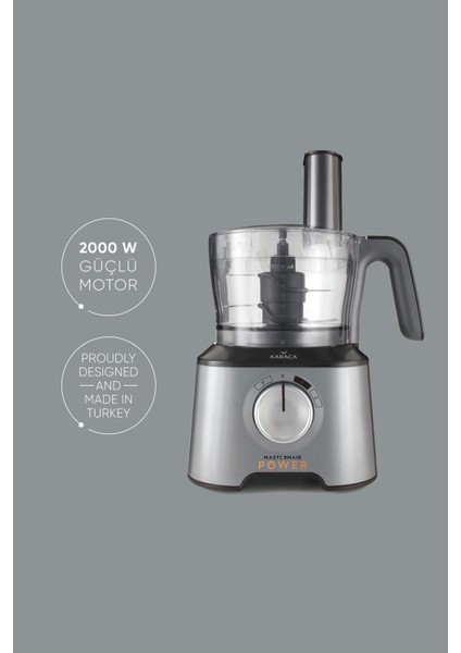 Mastermaid Power Multifunctional 10 In 1 Mutfak Robotu Gri 2 Kademeli 50 Hz / 60 Hz Plastik R