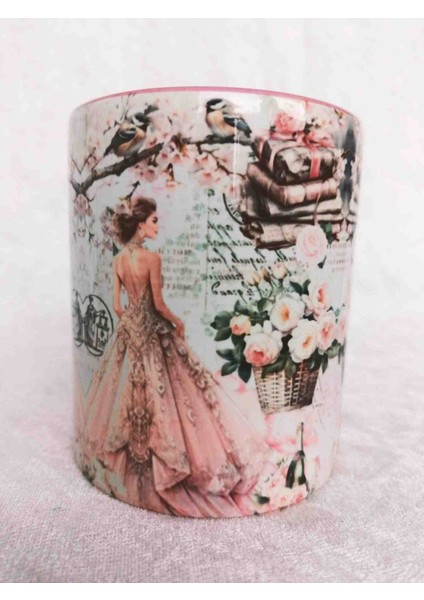 Kır Düğünü Vintage Baskı Kupa