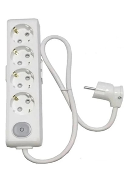 Multi-Let 4'lü Anahtarlı 3 Metre Topraklı Çocuk Korumalı Kablolu Grup Priz