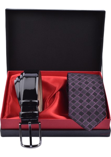 Pierre Cardin-15 Kutulu Kemer- Kravat SET/MOR/120