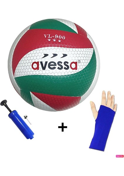 VL-900-103 Yumuşak Yapıştırma Voleybol Topu Pompa ve Kolluk Set
