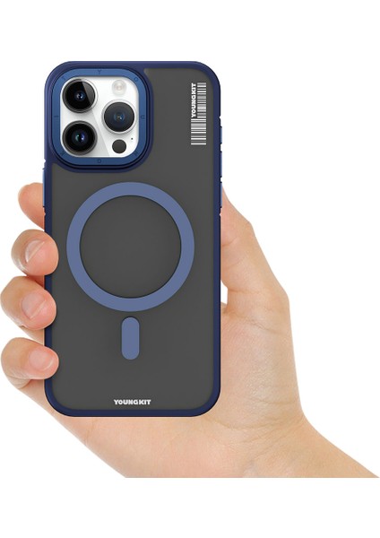 iPhone 14 Uyumlu Kılıf Rock Sand Serisi Kapak Mavi