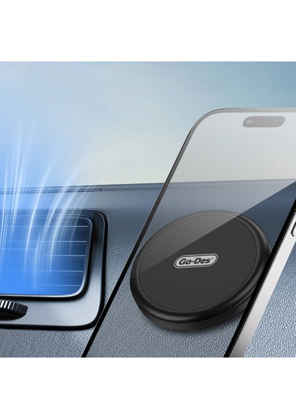 Jiroskobik Sabitleme Özellikli Direksiyon Araç Telefon Tutucu Go Des GD-HD303 Magnetik Tutucu