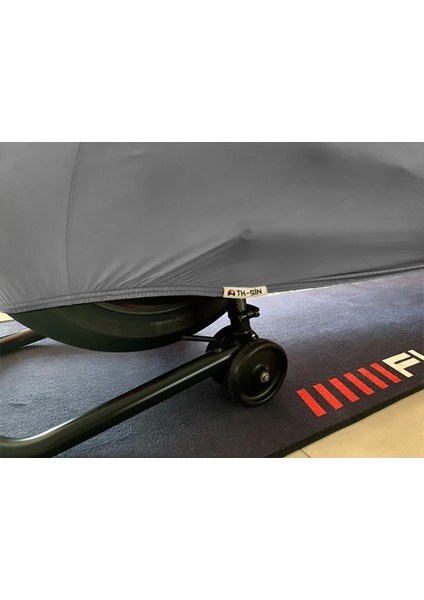 Ultra Shop Yukı Yb 150 Jumbo Gri Kumaş Motosiklet Brandası Logo Baskılı Penye Kumaş Motosiklet Branda modelleri