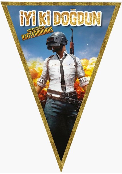 Pubg Parti Malzemeleri Üçgen Iyi Ki Doğdun Flama
