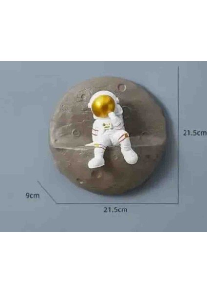 Astronot 3'lü Dekoratif Obje ve Biblo (22CM )