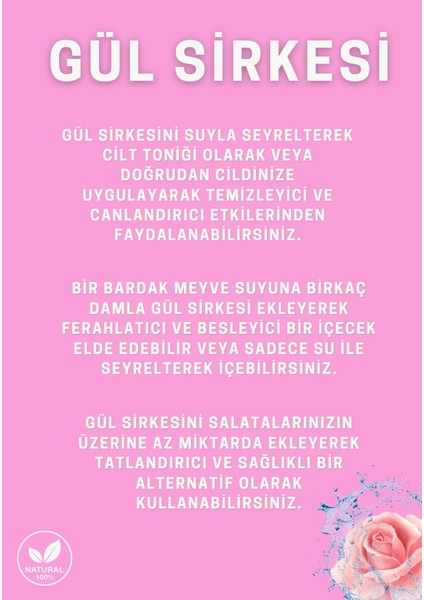 Gül Sirkesi 500 ml