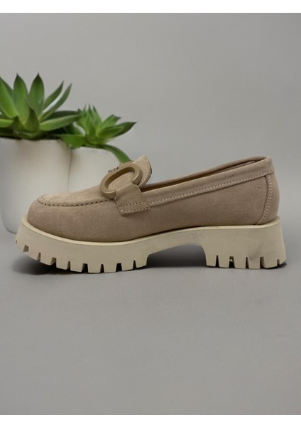 2846 Bej Deri Süet Günlük Kadın Ayakkabı fiyatları