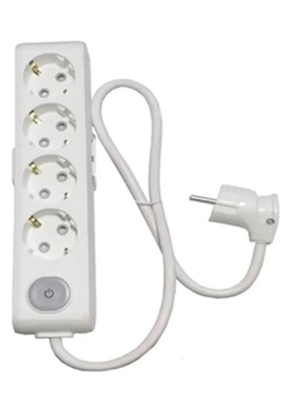 Multi-Let 4'lü 5 Metre Anahtarlı Topraklı Çocuk Korumalı Kablolu Grup Priz (3x2.5 Ttr Tam Bakır Kalın Kablolu)