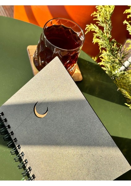 Isminize Özel Ahşap Kapaklı Ajanda Defter Günlük Spiralli Ahşap Kapaklı Defter Anı Defteri