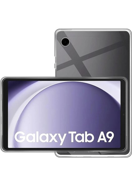 Samsung Galaxy Tab A9 8.7 Inch 2023 Ile Uyumlu Buzlu Şeffaf Silikon Kılıf (SM-X110/X115/X117)