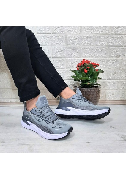M.p 1603 Gri Renk Rahat Koşu Erkek Spor Ayakkabı