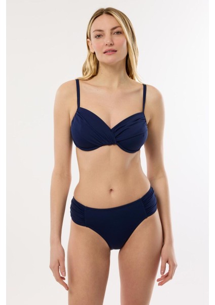 40705 Lacivert Toparlayıcı Bikini Takımı