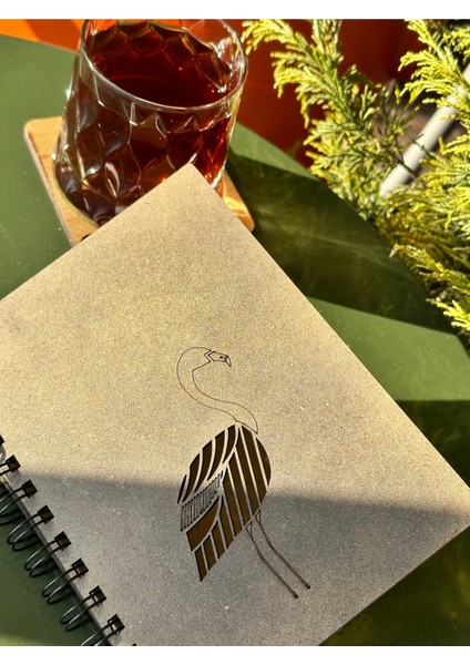 Isminize Özel Ahşap Kapaklı Ajanda Defter Günlük Spiralli Ahşap Kapaklı Defter Anı Defteri