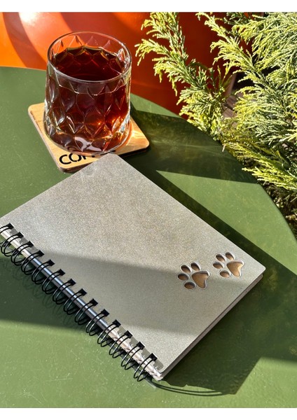 Isminize Özel Ahşap Kapaklı Ajanda Defter Günlük Spiralli Ahşap Kapaklı Defter Anı Defteri