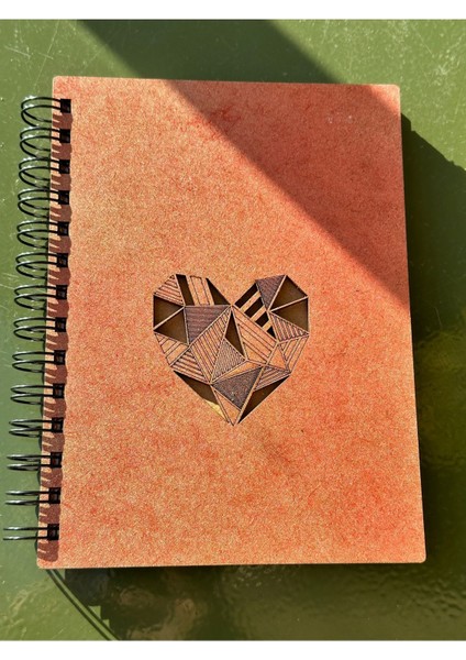 Isminize Özel Ahşap Kapaklı Ajanda Defter Günlük Spiralli Ahşap Kapaklı Defter Anı Defteri