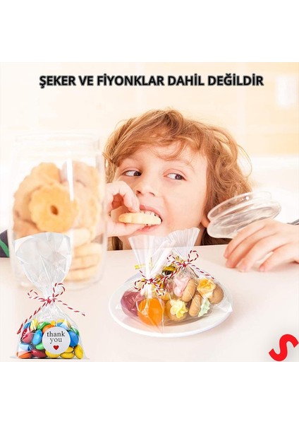 Kurabiye ve Şeker Poşeti 20CM x 10CM - 25 Adet