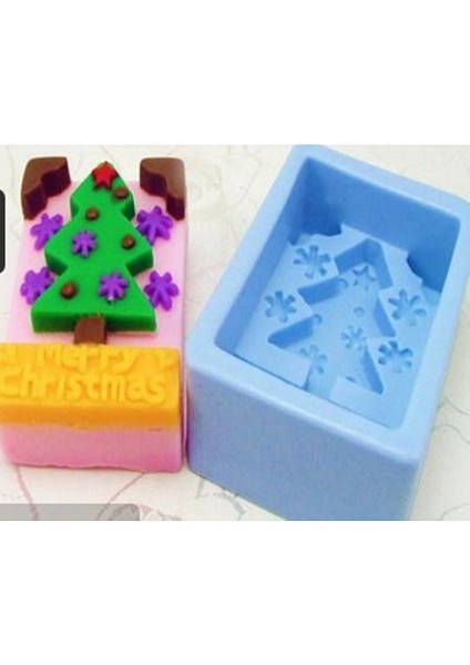 Silikon Merry Christmas Sabun ve Kokulu Taş Kalıbı