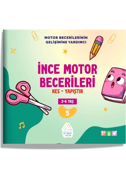 İnce Motor Becerileri Kes - Yapıştır Etkinlik Kitabı