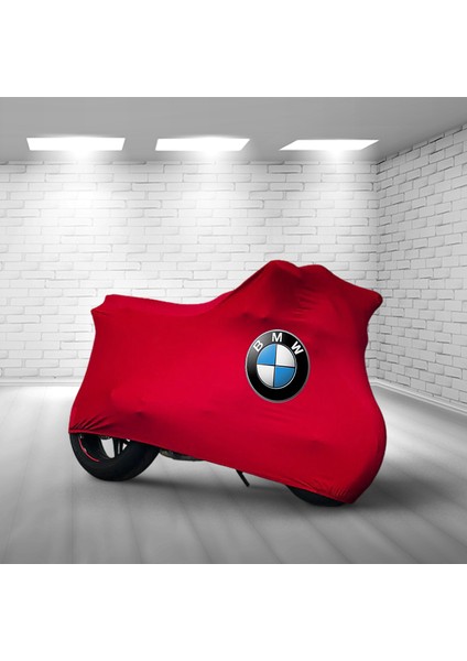 Ultra Shop Bmw S 1000 Xr Kırmızı Kumaş Motosiklet Brandası Logo Baskılı Penye Kumaş Motosiklet Branda