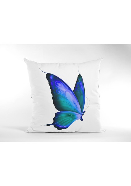 Mavi Kelebek, Kuş ve Tüyler 3'lü Kırlent & Yastık Kılıfı Seti modelleri