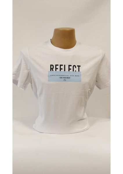 Erkek Baskılı Bisiklet Yaka Tişört Cdr 4039