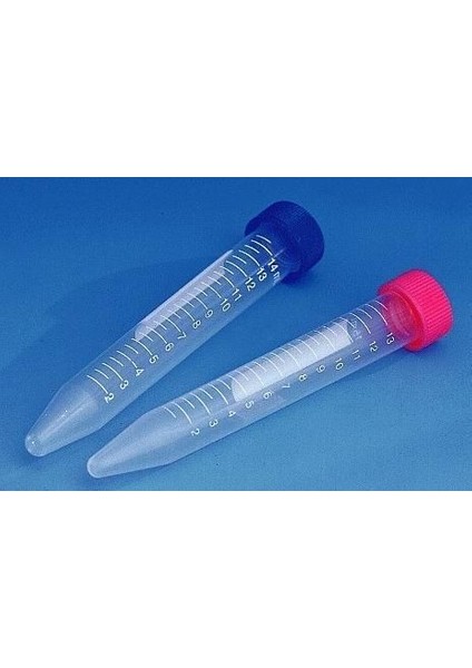 Kapaklı, Dereceli Plastik Santrifüj Tüpü 15 ml 100 Adet