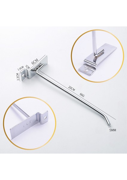 Kanallı Pano Kancası 20 cm Paslanmaz Nikel Kaplamalı Extra Güçlü Kanca modelleri