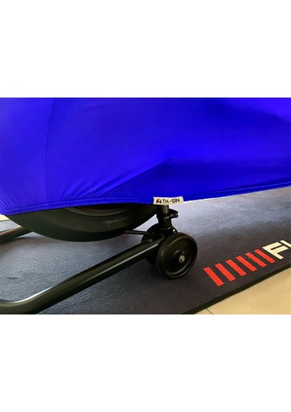 Ultra Shop Falcon Master 50 Mavi Kumaş Motosiklet Brandası Logo Baskılı Penye Kumaş Motosiklet Branda modelleri