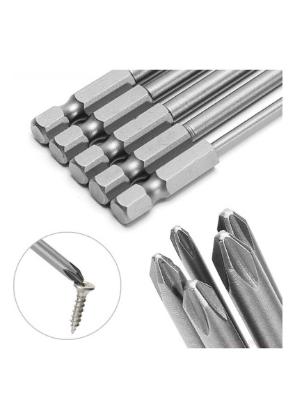 Bits Uç, PH2 Yıldız Matkap Ucu 25mm, 50 mm 75mm, 100mm, 150mm PH2 5'li Set modelleri