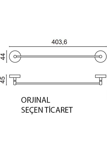 KR10-006 Paslanmaz Pirinç Karaca Uzun Havluluk 40 cm fiyatları