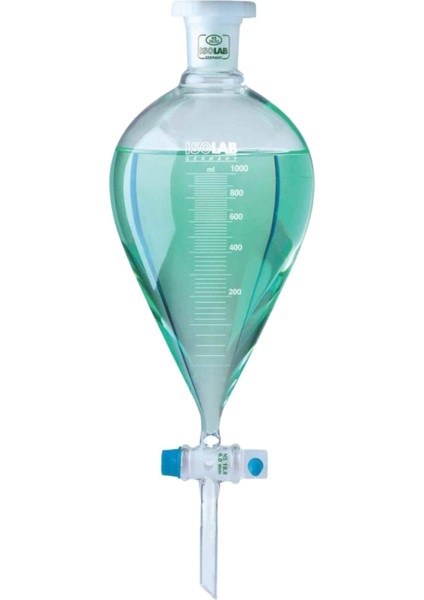 Ayırma Hunisi Armudi Tip, Teflon Musluklu 100 ml