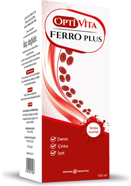 Ferro Plus Lipozomal Demir, Çinko, Iyot 150 ml Çocuklar ve Yetişkinler Için Takviye Demir Şurup