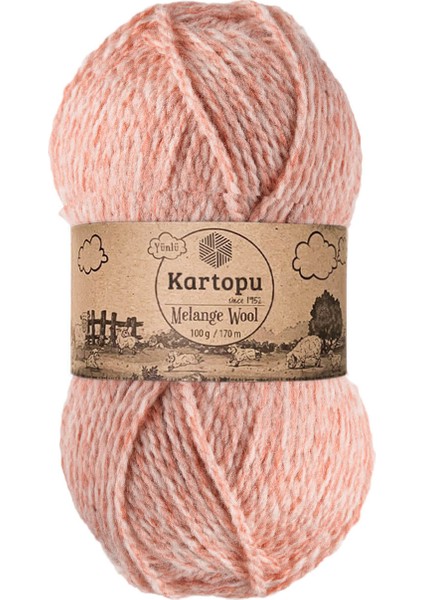 Melange Wool El Örgü Yünü Ipliği 100 gr