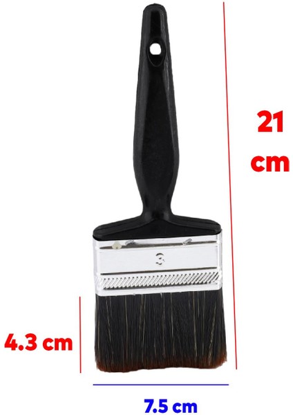 Yağlı Boya Fırça No: 3 Resim Ressam Fırçası Hobi Sanat Duvar Metal Ahşap Boyama Plastik Saplı fiyatları