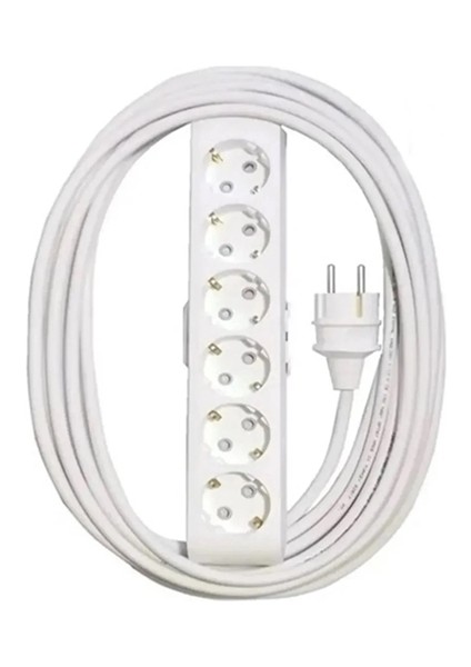 Multi-Let 6'lı 25 Metre Topraklı Çocuk Korumalı Kablolu Grup Priz (3x2.5 Ttr Tam Bakır Kalın Kablolu)